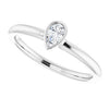Natural White Sapphire | Pear | 5 x 3mm