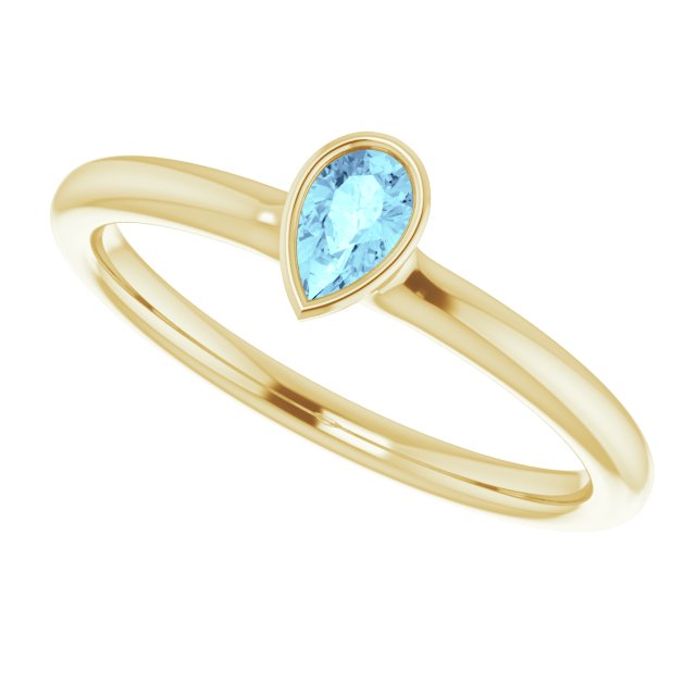 Natural Aquamarine | Pear | 5 x 3mm
