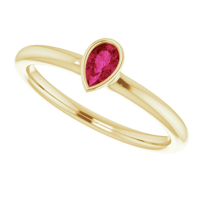 Lab-Grown Ruby | Pear | 5 x 3mm