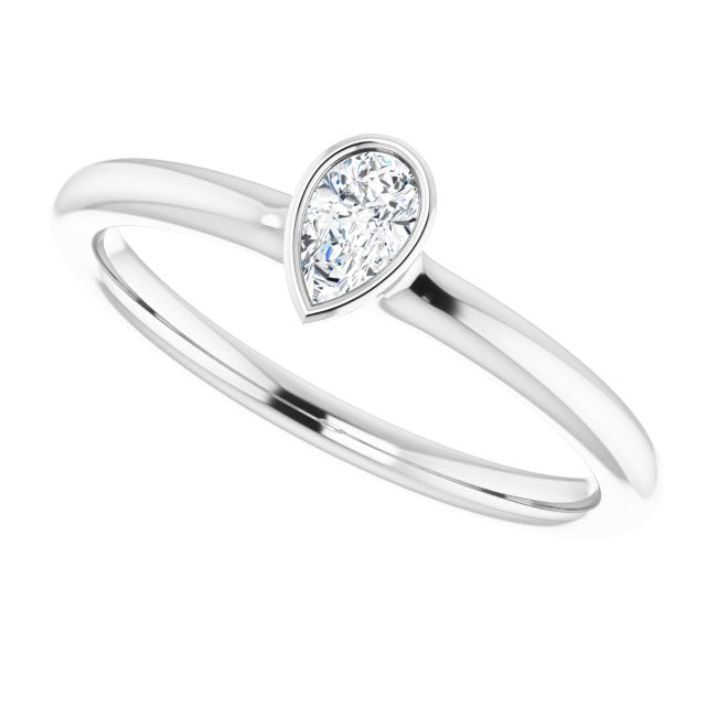 Natural White Sapphire | Pear | 5 x 3mm