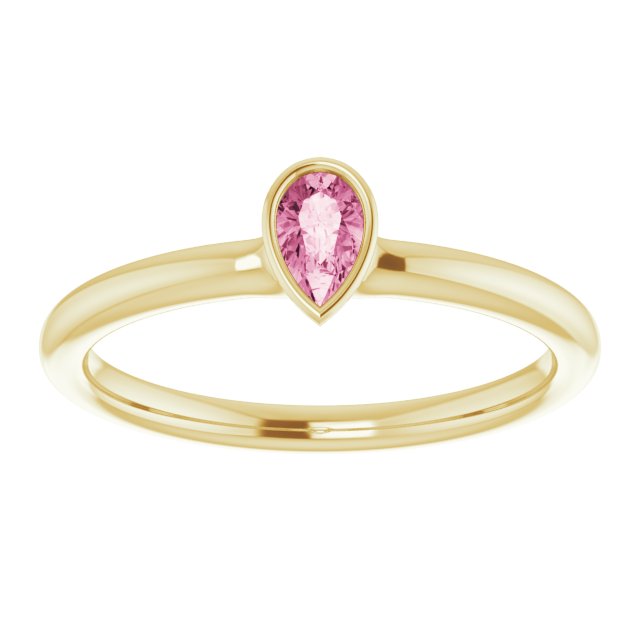 Natural Pink Tourmaline | Pear | 5 x 3mm