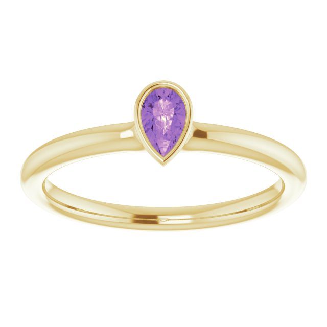 Natural Amethyst | Pear | 5 x 3mm