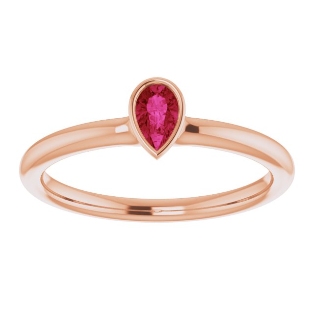 Lab-Grown Ruby | Pear | 5 x 3mm | Natural Ruby | Pear | 5 x 3mm