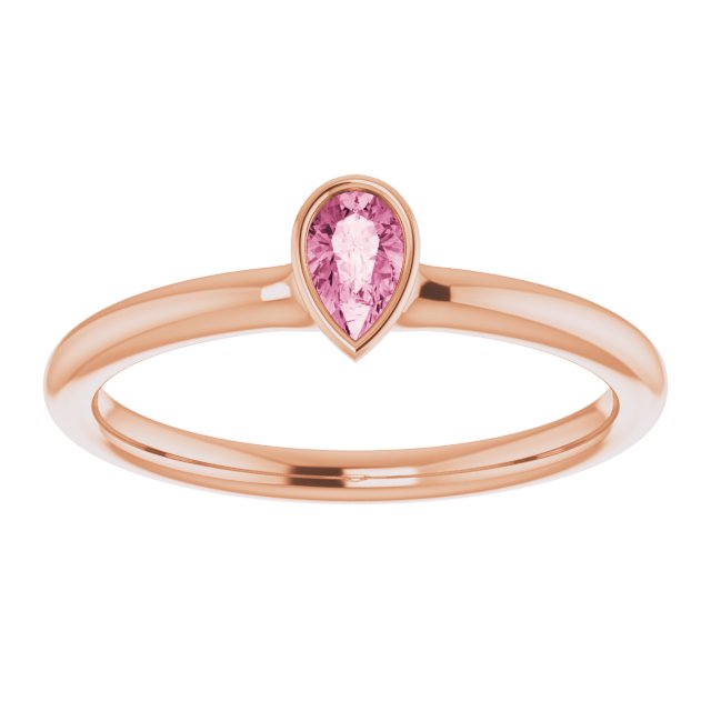 Natural Pink Tourmaline | Pear | 5 x 3mm