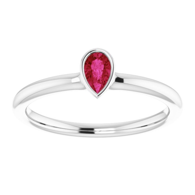 Natural Ruby | Pear | 5 x 3mm | Lab-Grown Ruby | Pear | 5 x 3mm