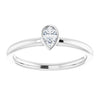 Natural White Sapphire | Pear | 5 x 3mm