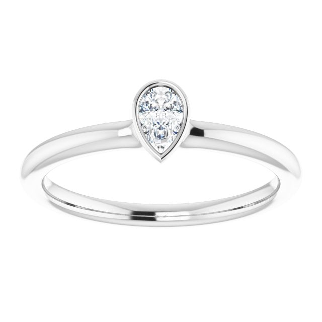 Natural White Sapphire | Pear | 5 x 3mm