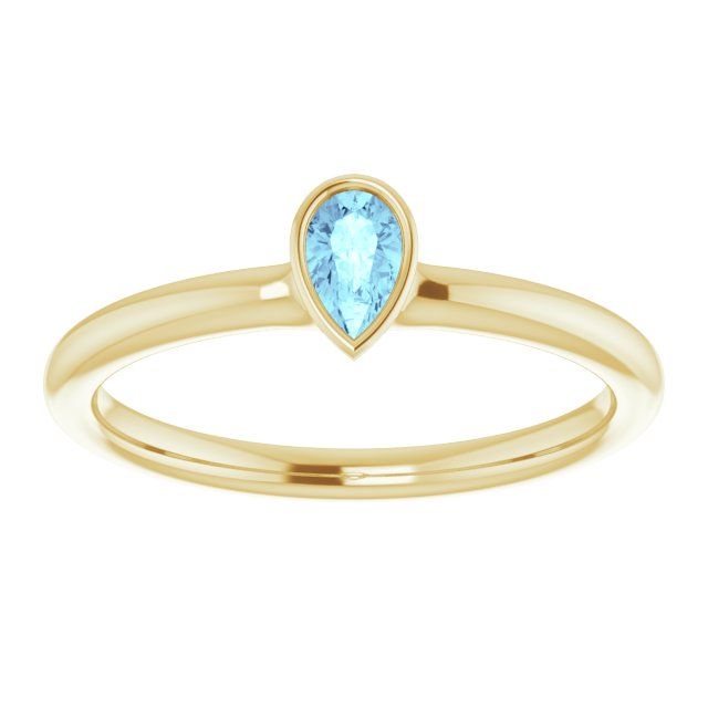Natural Aquamarine | Pear | 5 x 3mm