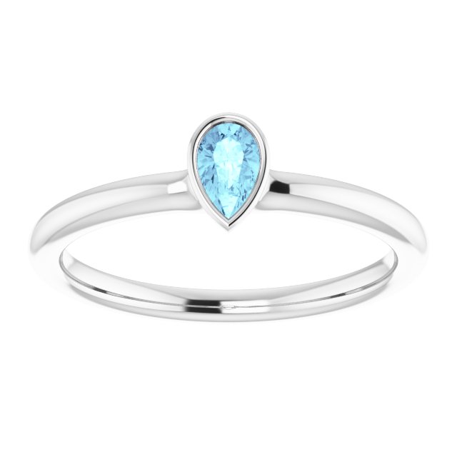 Natural Aquamarine | Pear | 5 x 3mm