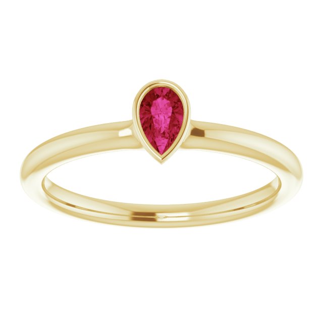 Lab-Grown Ruby | Pear | 5 x 3mm | Natural Ruby | Pear | 5 x 3mm