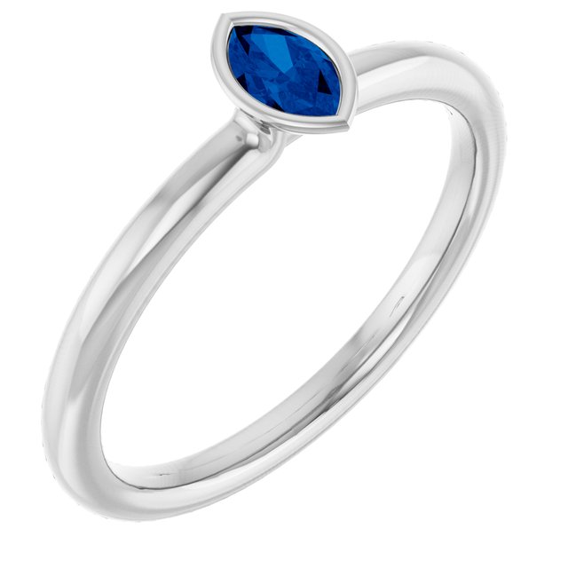 Natural Blue Sapphire | Marquise | 5 x 3mm | Lab-Grown Blue Sapphire | Marquise | 5 x 3mm