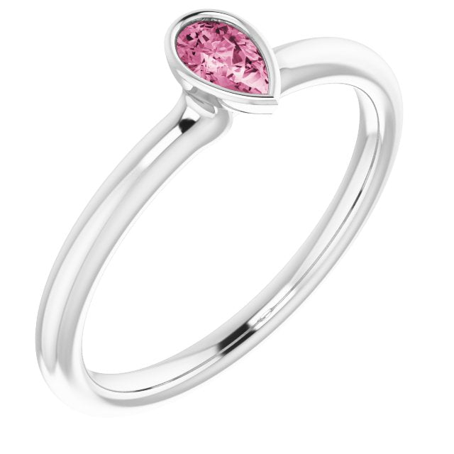 Natural Pink Tourmaline | Pear | 5 x 3mm