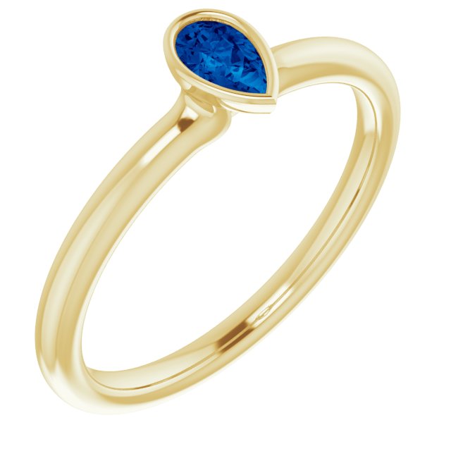 Natural Blue Sapphire | Pear | 5 x 3mm | Lab-Grown Blue Sapphire | Pear | 5 x 3mm