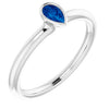 Lab-Grown Blue Sapphire | Pear | 5 x 3mm | Natural Blue Sapphire | Pear | 5 x 3mm