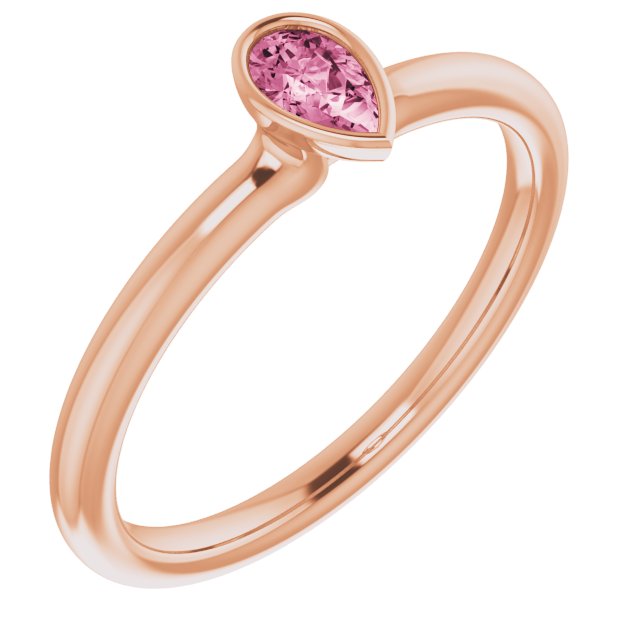 Natural Pink Tourmaline | Pear | 5 x 3mm