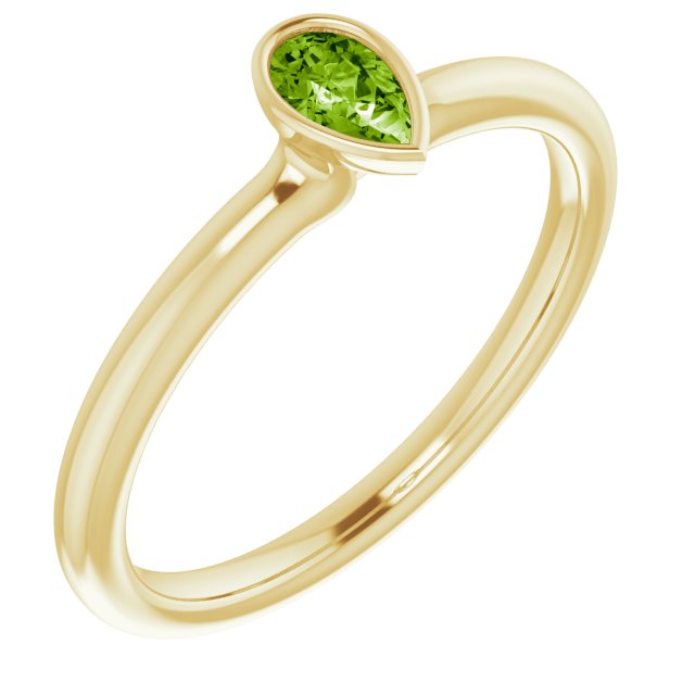 Natural Peridot | Pear | 5 x 3mm