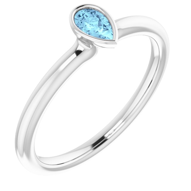 Natural Aquamarine | Pear | 5 x 3mm