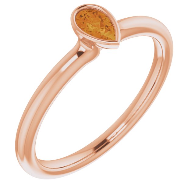 Natural Citrine | Pear | 5 x 3mm