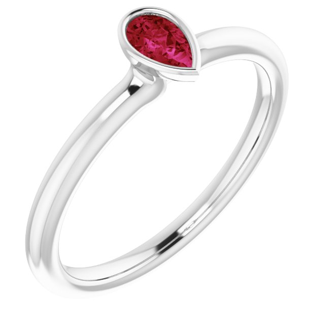Natural Ruby | Pear | 5 x 3mm | Lab-Grown Ruby | Pear | 5 x 3mm