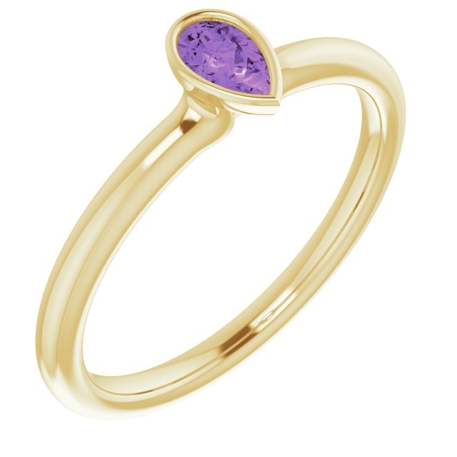 Natural Amethyst | Pear | 5 x 3mm