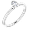 Natural White Sapphire | Pear | 5 x 3mm
