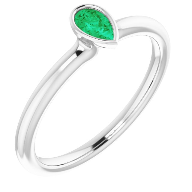 Lab-Grown Emerald | Pear | 5 x 3mm | Natural Emerald | Pear | 5 x 3mm