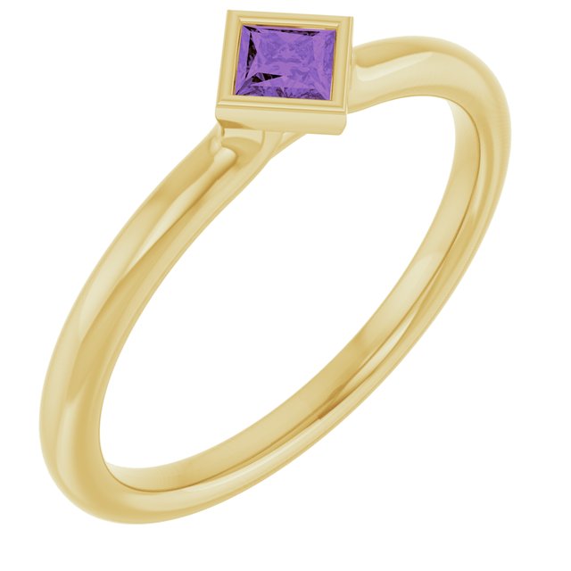 Natural Amethyst | Square | 3 x 3mm
