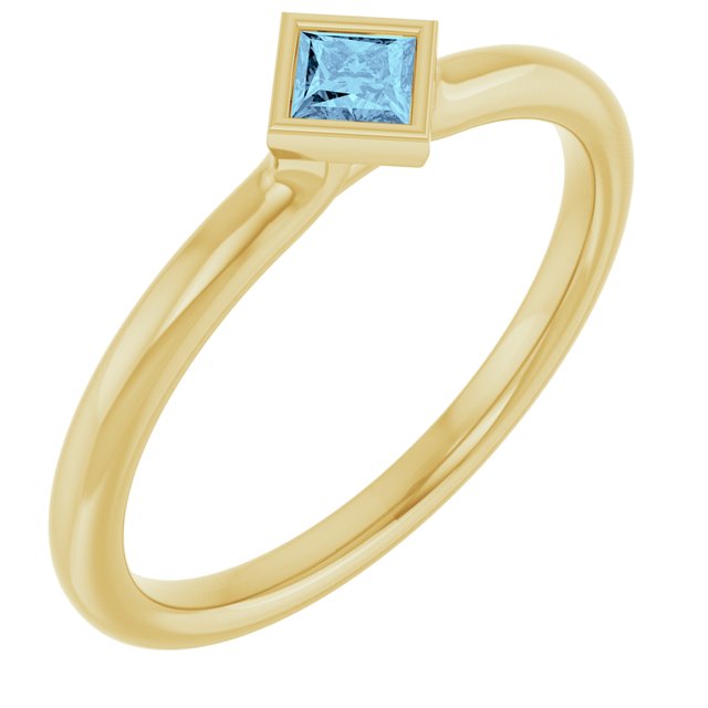 Natural Aquamarine | Square | 3 x 3mm