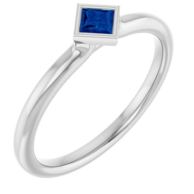 Lab-Grown Blue Sapphire | Square | 3 x 3mm | Natural Blue Sapphire | Square | 3 x 3mm