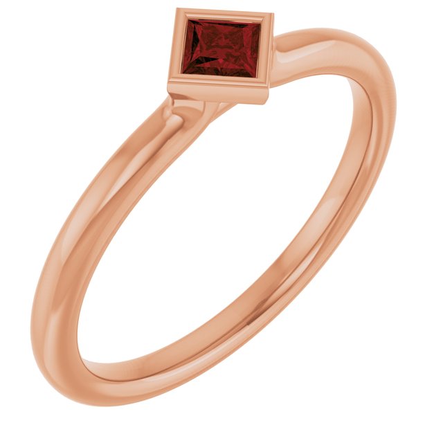 Natural Mozambique Garnet | Square | 3 x 3mm