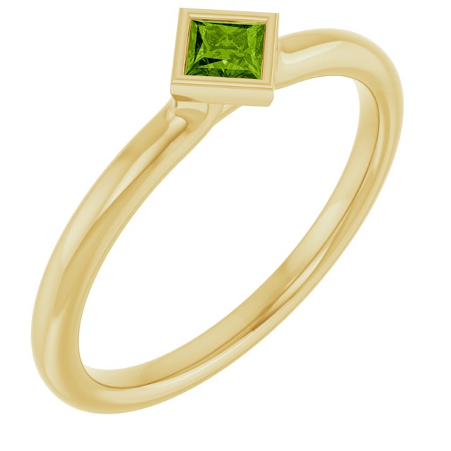 Natural Peridot | Square | 3 x 3mm