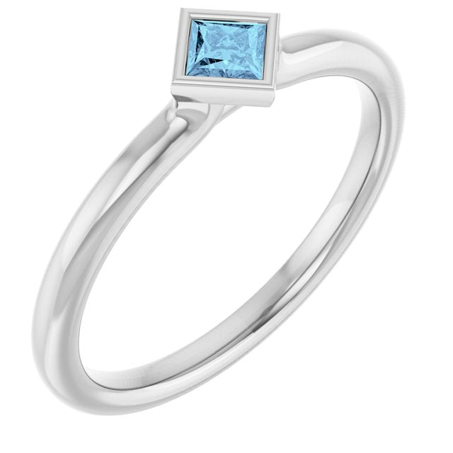 Natural Aquamarine | Square | 3 x 3mm