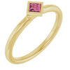 Natural Pink Tourmaline | Square | 3 x 3mm