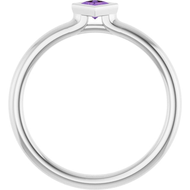 Natural Amethyst | Square | 3 x 3mm