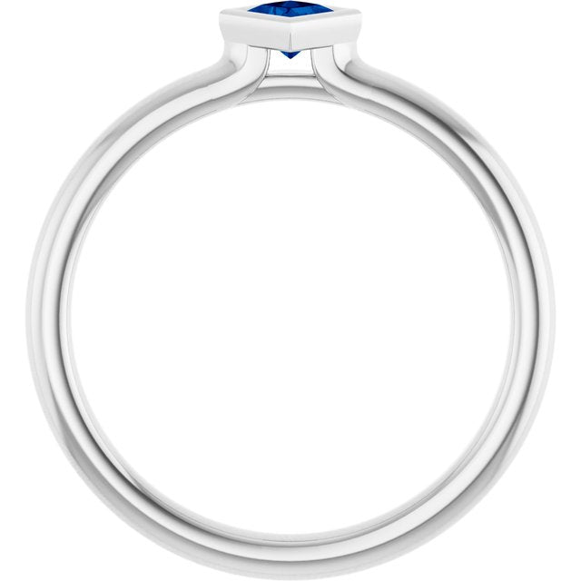 Lab-Grown Blue Sapphire | Square | 3 x 3mm | Natural Blue Sapphire | Square | 3 x 3mm