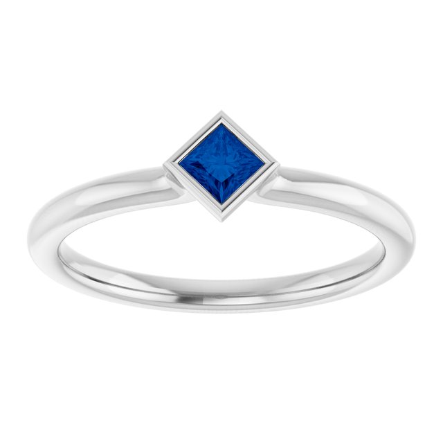 Lab-Grown Blue Sapphire | Square | 3 x 3mm | Natural Blue Sapphire | Square | 3 x 3mm