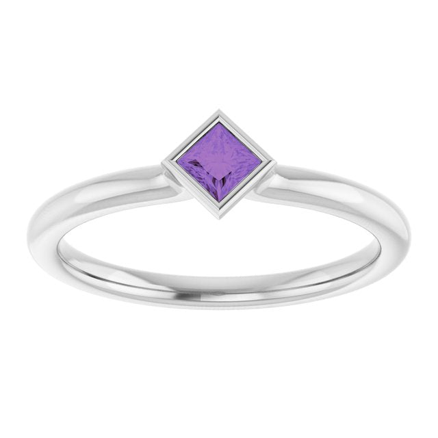 Natural Amethyst | Square | 3 x 3mm