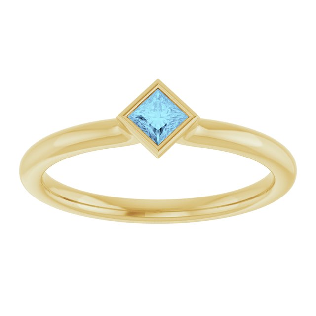 Natural Aquamarine | Square | 3 x 3mm