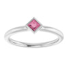 Natural Pink Tourmaline | Square | 3 x 3mm
