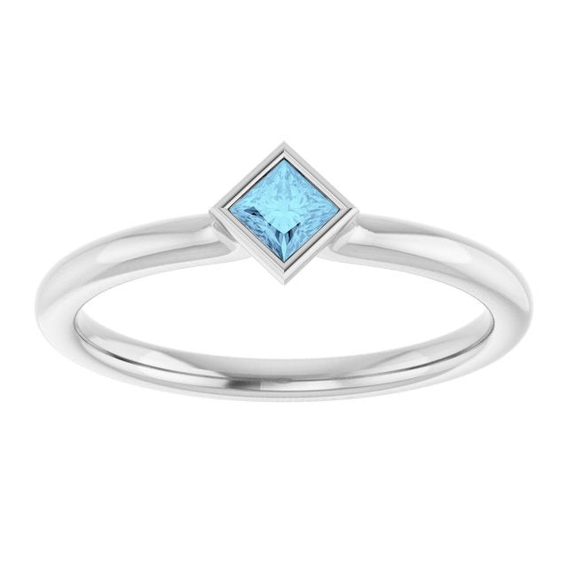 Natural Aquamarine | Square | 3 x 3mm