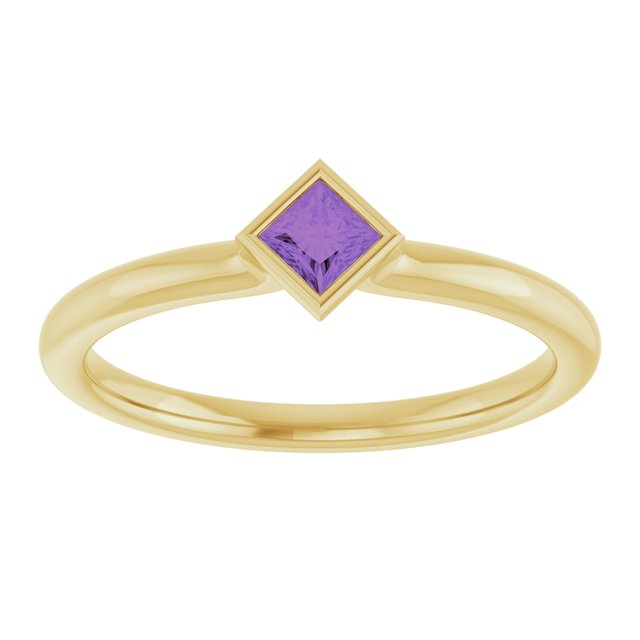 Natural Amethyst | Square | 3 x 3mm
