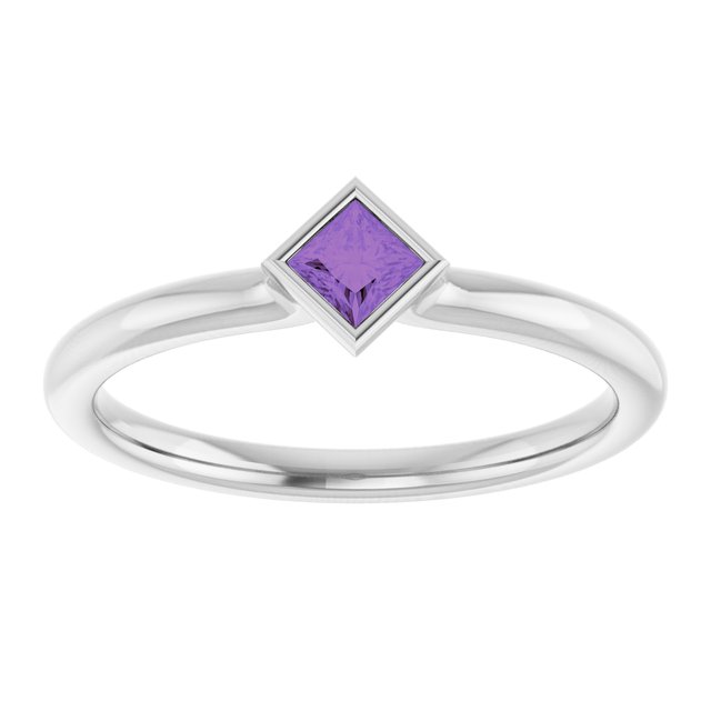 Natural Amethyst | Square | 3 x 3mm