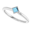 Natural Aquamarine | Square | 3 x 3mm