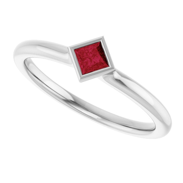 Lab-Grown Ruby | Square | 3 x 3mm