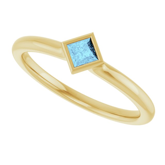 Natural Aquamarine | Square | 3 x 3mm