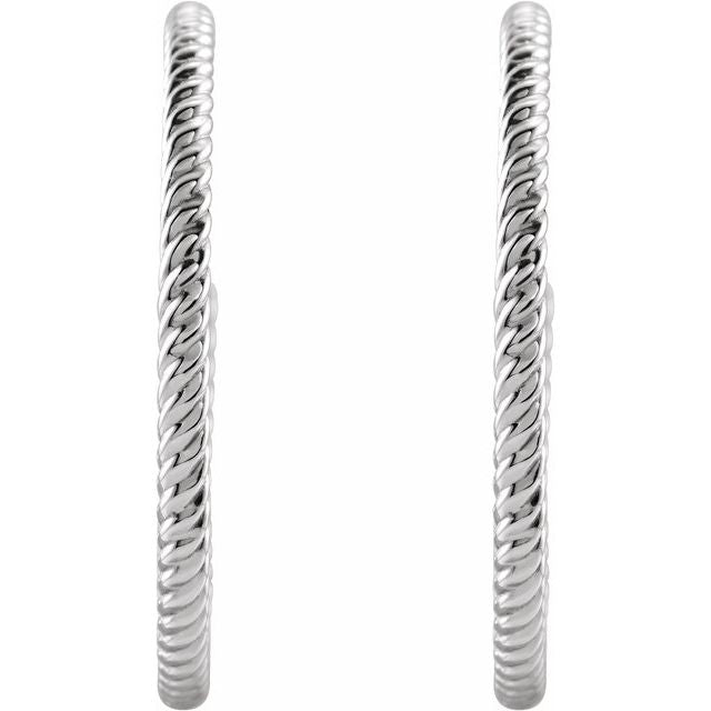 Rope-Twist Small Hoop Earrings — Sterling Silver
