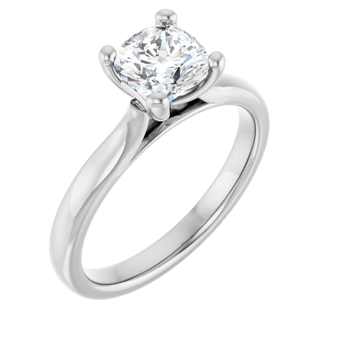 14K White | Cushion