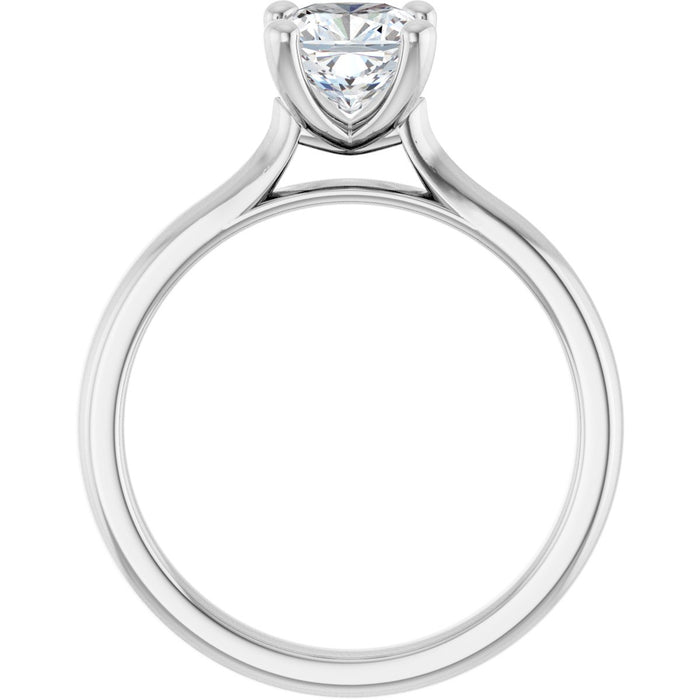 14K White | Cushion