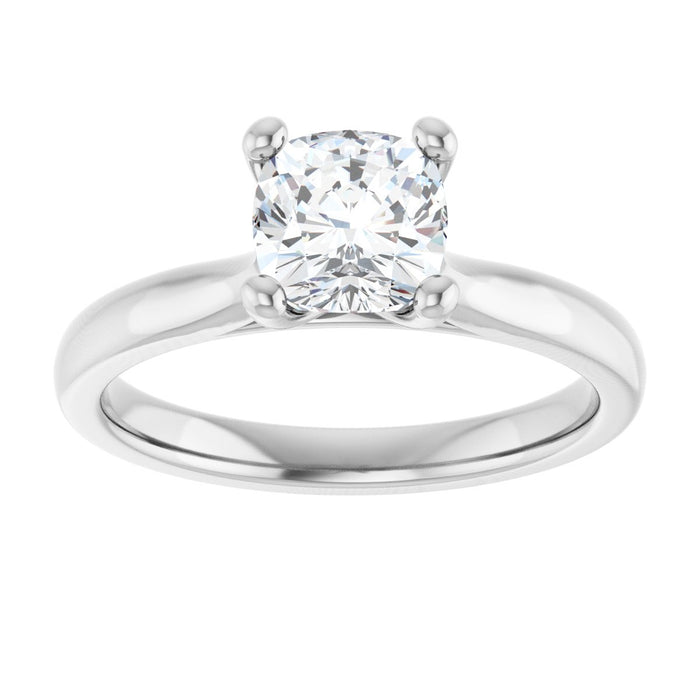 14K White | Cushion