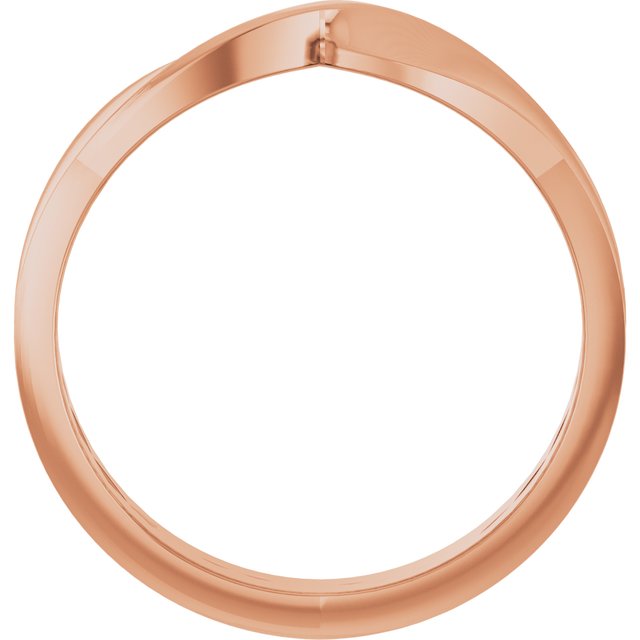 Twisted Tapered Stackable Band Ring — 10K Rose Gold